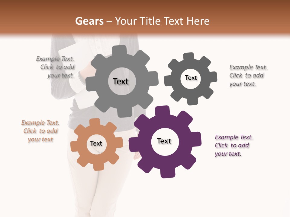 A Woman Standing With A Piece Of Paper In Her Hand PowerPoint Template