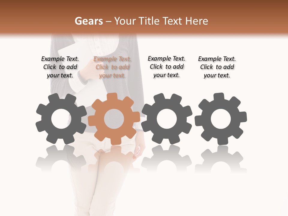 A Woman Standing With A Piece Of Paper In Her Hand PowerPoint Template