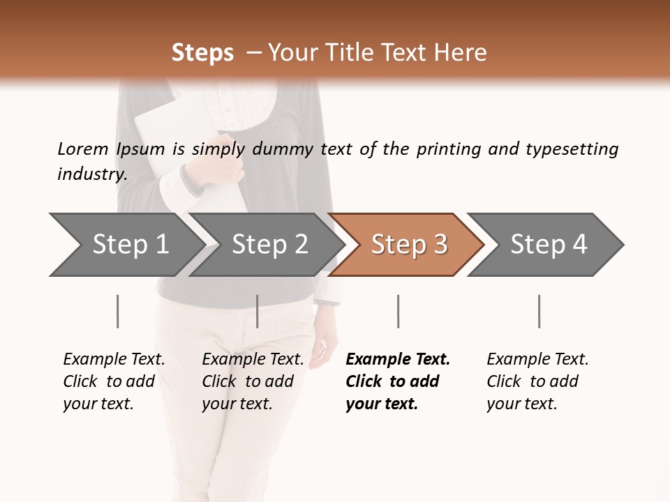 A Woman Standing With A Piece Of Paper In Her Hand PowerPoint Template