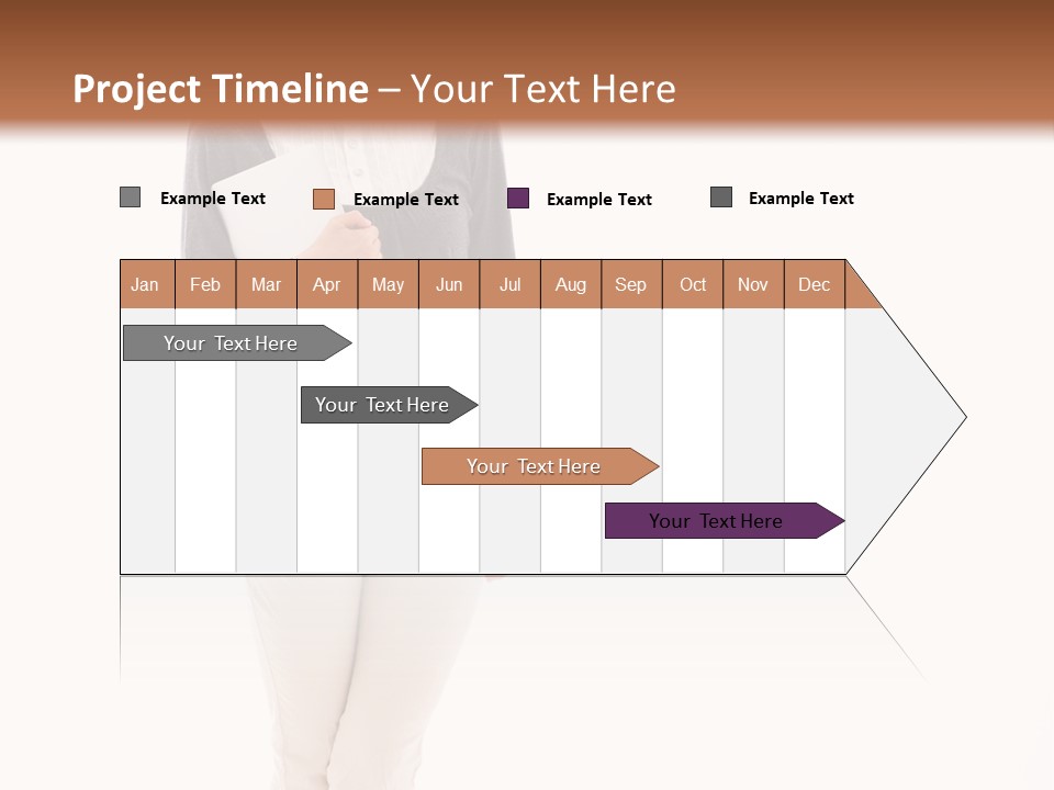 A Woman Standing With A Piece Of Paper In Her Hand PowerPoint Template