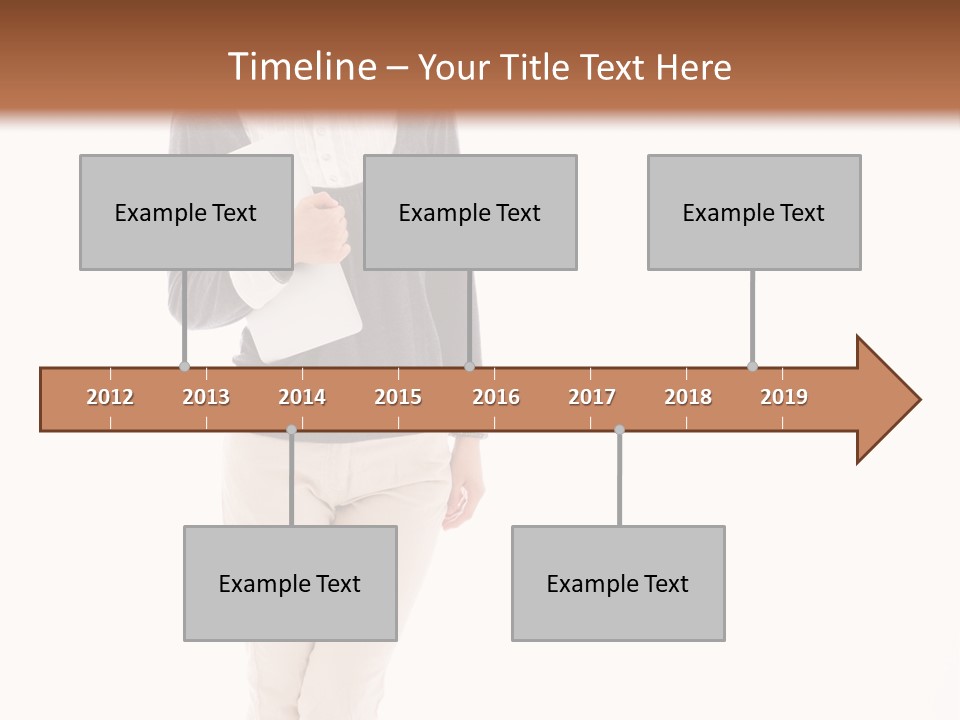 A Woman Standing With A Piece Of Paper In Her Hand PowerPoint Template