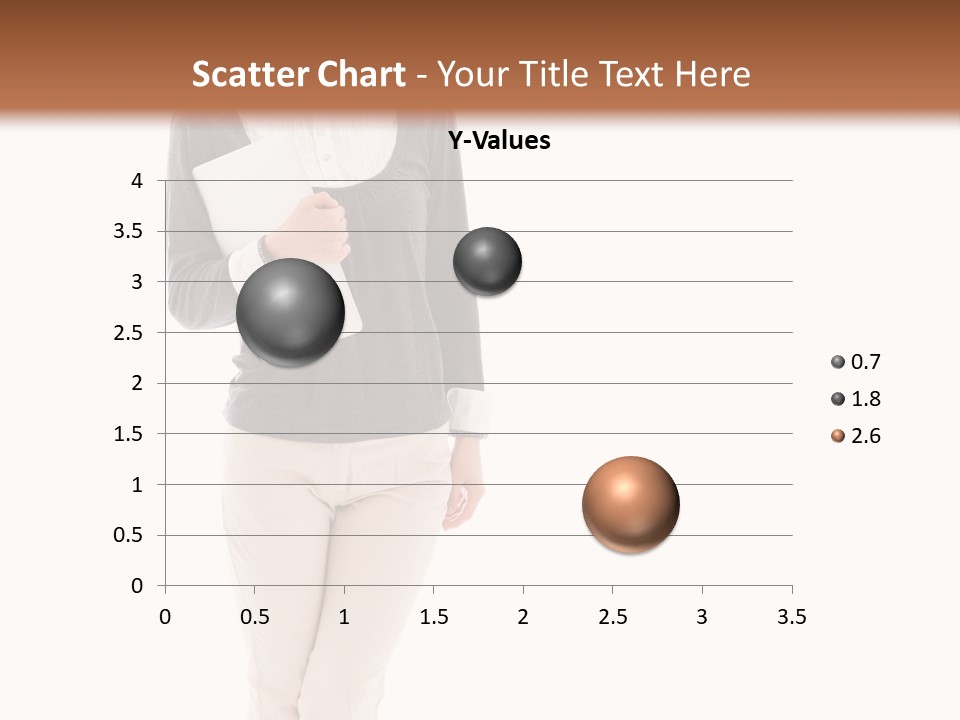 A Woman Standing With A Piece Of Paper In Her Hand PowerPoint Template