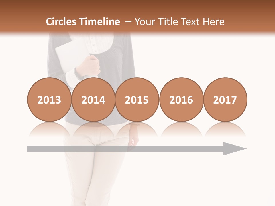 A Woman Standing With A Piece Of Paper In Her Hand PowerPoint Template