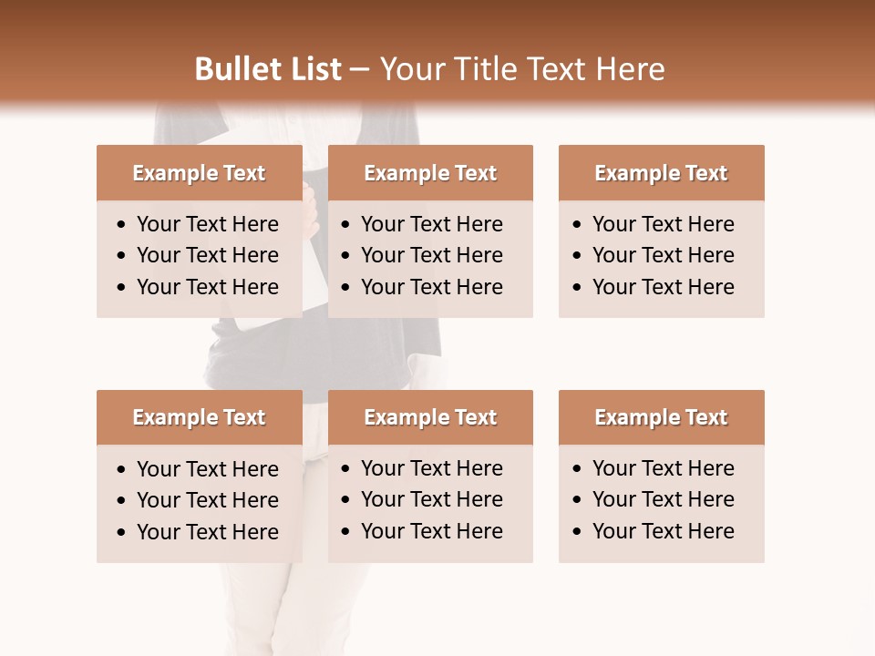 A Woman Standing With A Piece Of Paper In Her Hand PowerPoint Template