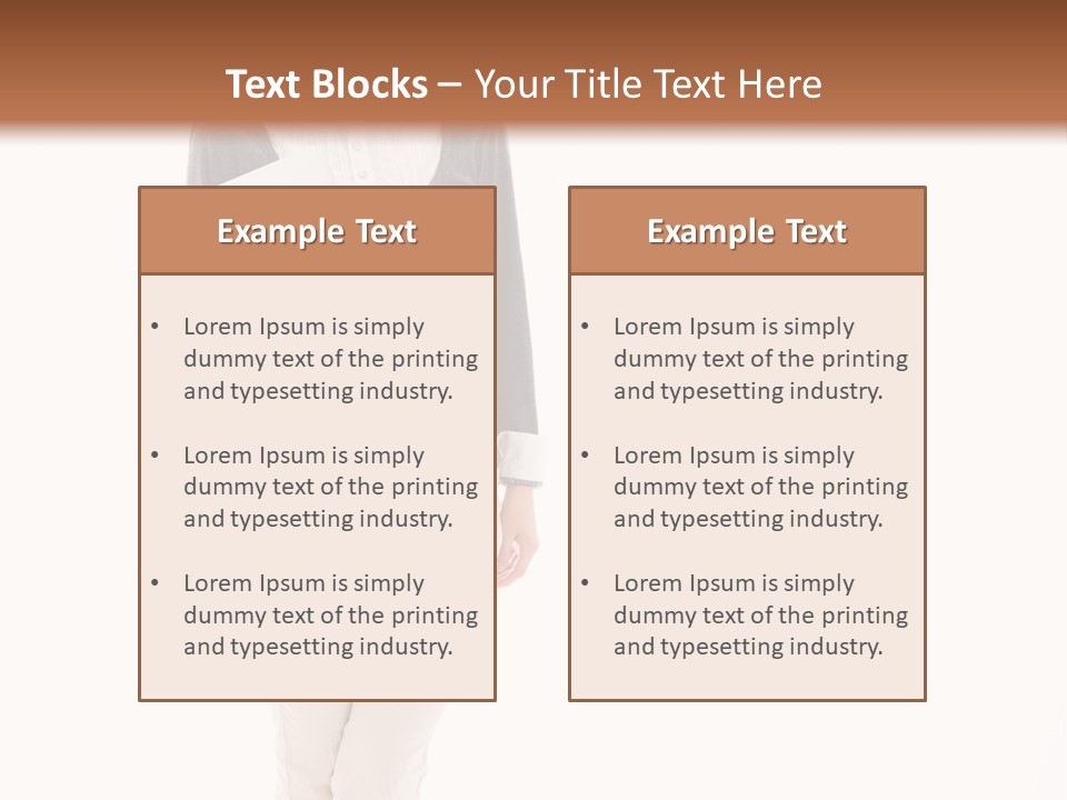 A Woman Standing With A Piece Of Paper In Her Hand PowerPoint Template