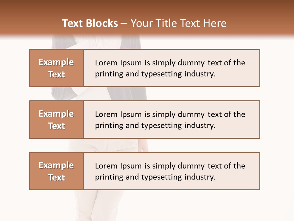 A Woman Standing With A Piece Of Paper In Her Hand PowerPoint Template