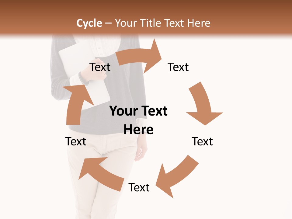 A Woman Standing With A Piece Of Paper In Her Hand PowerPoint Template