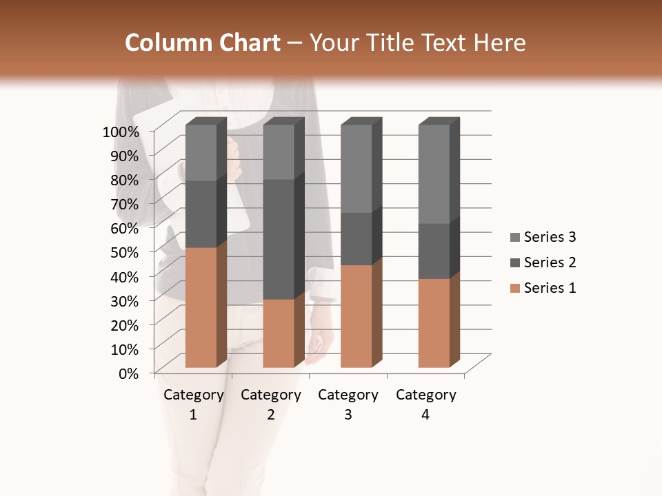 A Woman Standing With A Piece Of Paper In Her Hand PowerPoint Template