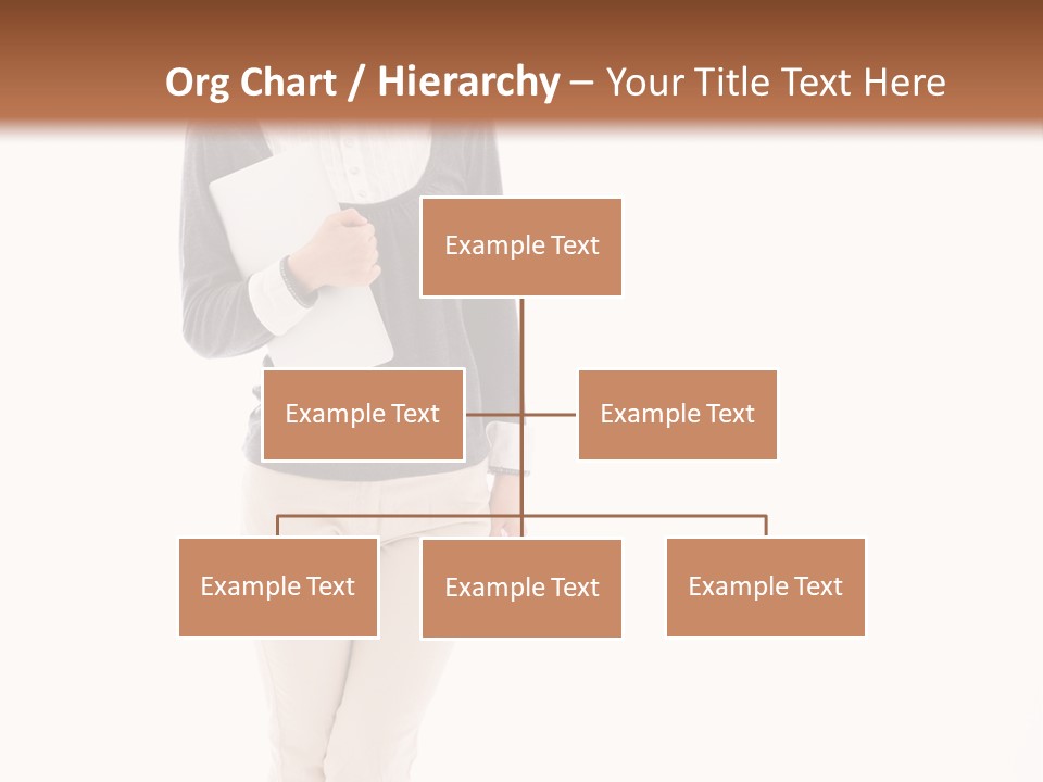 A Woman Standing With A Piece Of Paper In Her Hand PowerPoint Template