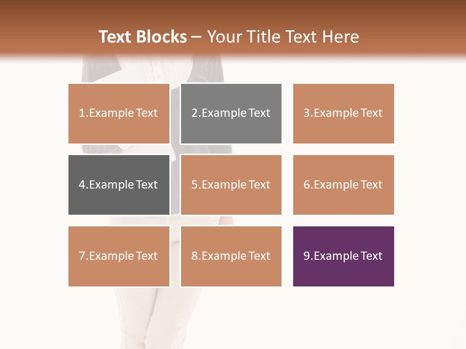 A Woman Standing With A Piece Of Paper In Her Hand PowerPoint Template