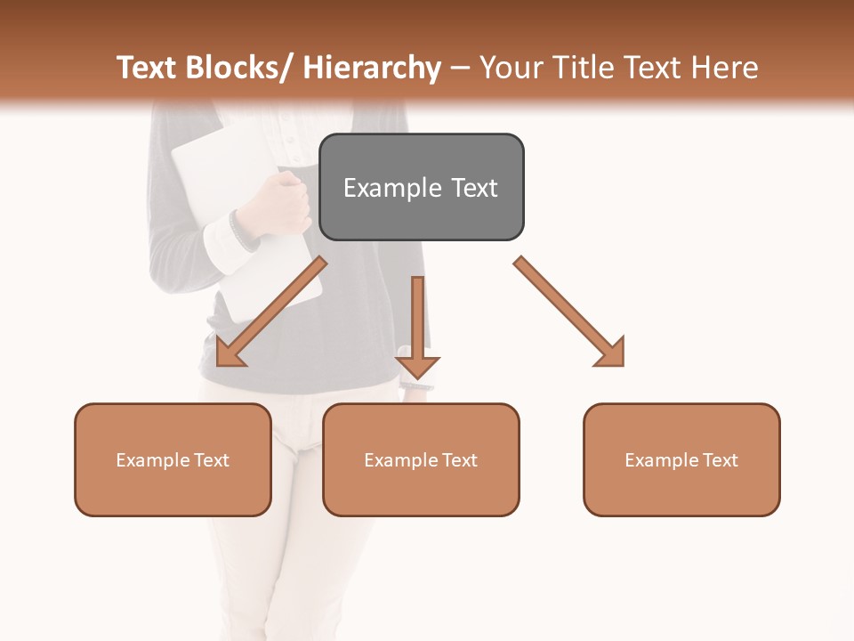 A Woman Standing With A Piece Of Paper In Her Hand PowerPoint Template