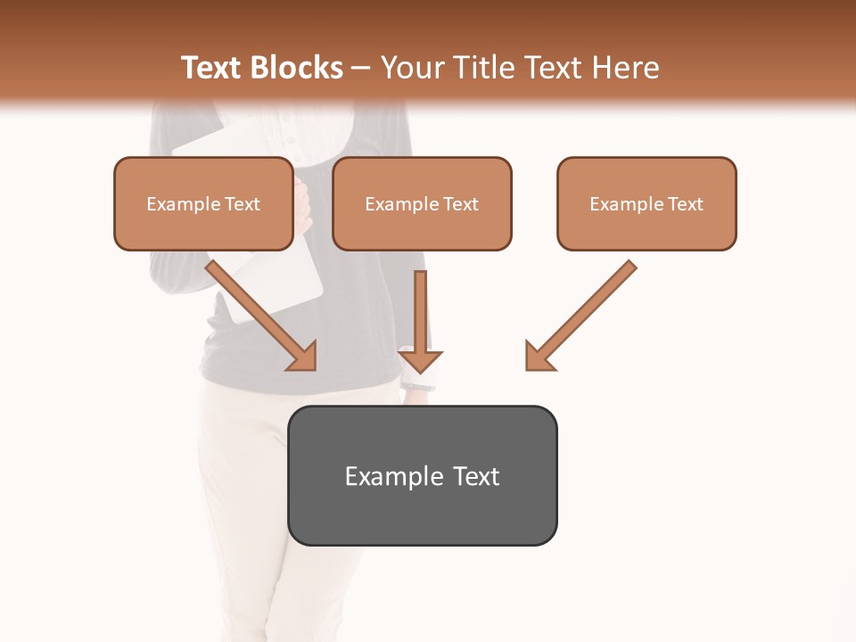 A Woman Standing With A Piece Of Paper In Her Hand PowerPoint Template