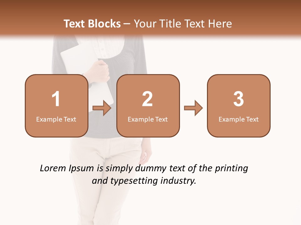 A Woman Standing With A Piece Of Paper In Her Hand PowerPoint Template