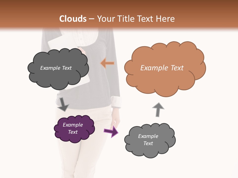 A Woman Standing With A Piece Of Paper In Her Hand PowerPoint Template