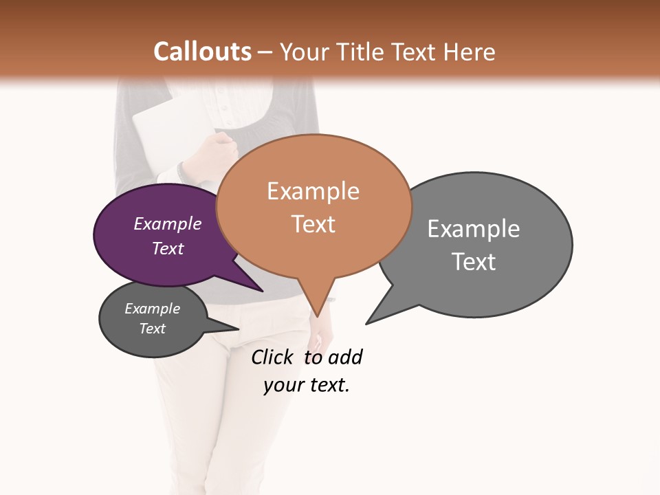 A Woman Standing With A Piece Of Paper In Her Hand PowerPoint Template