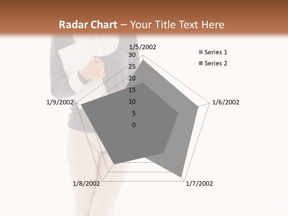 A Woman Standing With A Piece Of Paper In Her Hand PowerPoint Template