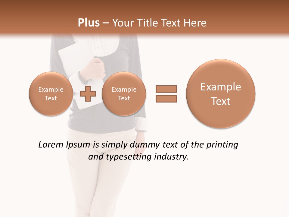 A Woman Standing With A Piece Of Paper In Her Hand PowerPoint Template