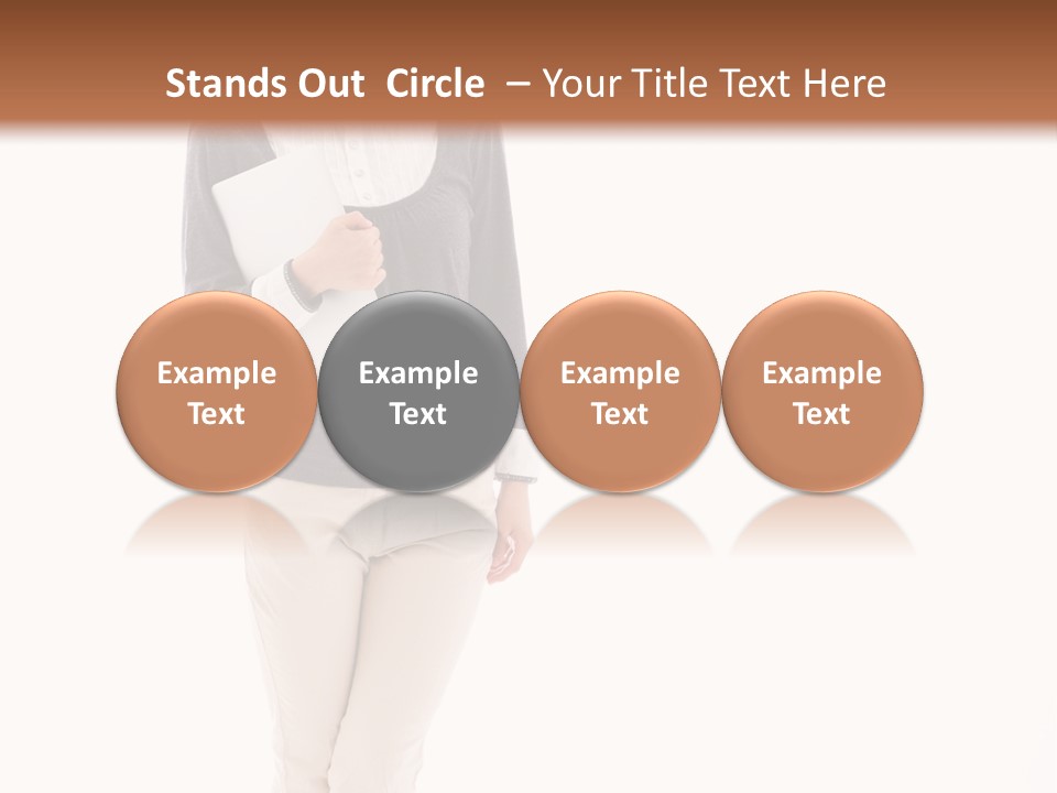 A Woman Standing With A Piece Of Paper In Her Hand PowerPoint Template