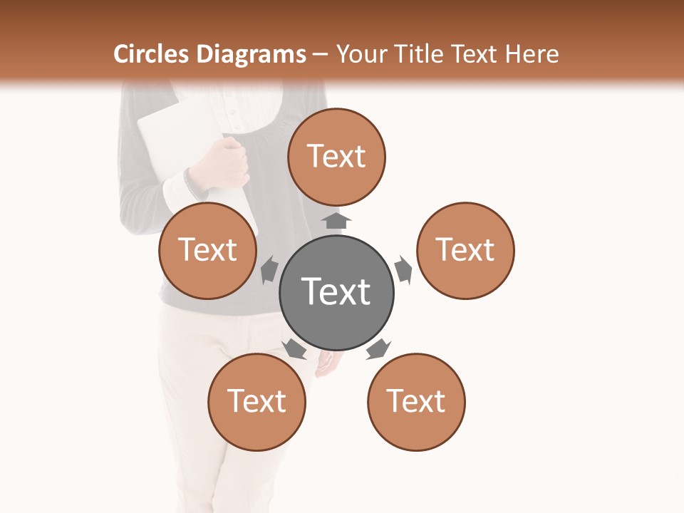 A Woman Standing With A Piece Of Paper In Her Hand PowerPoint Template