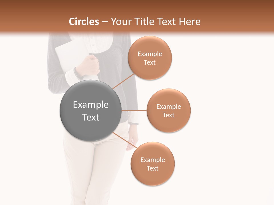 A Woman Standing With A Piece Of Paper In Her Hand PowerPoint Template