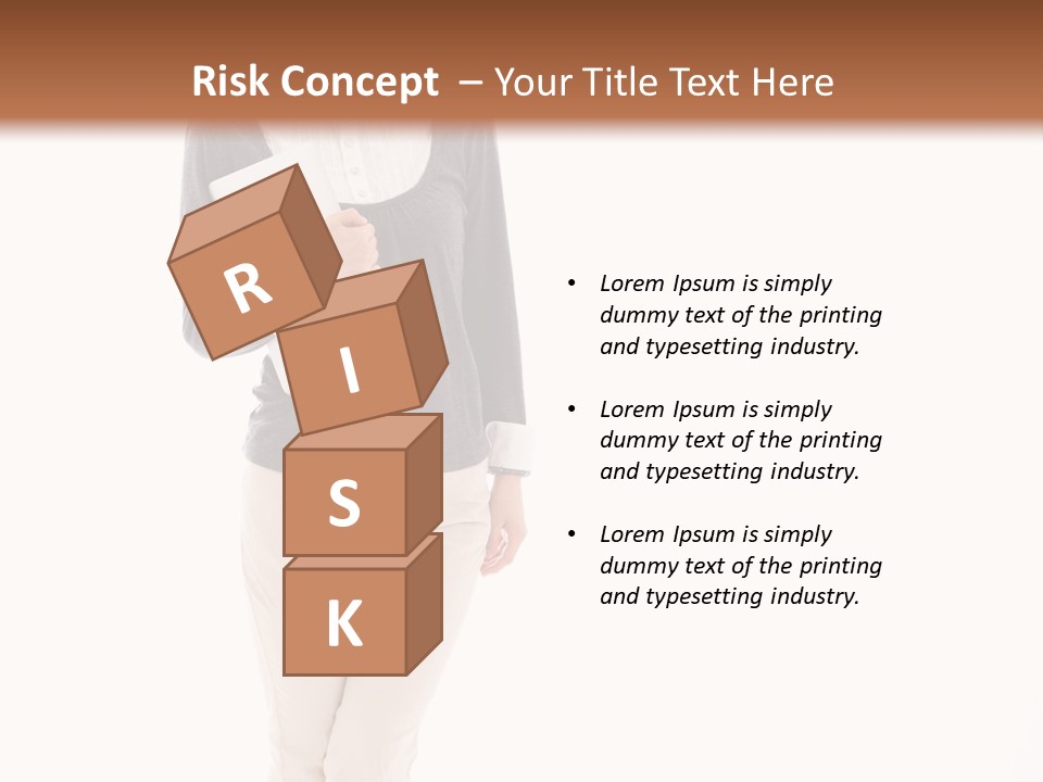 A Woman Standing With A Piece Of Paper In Her Hand PowerPoint Template