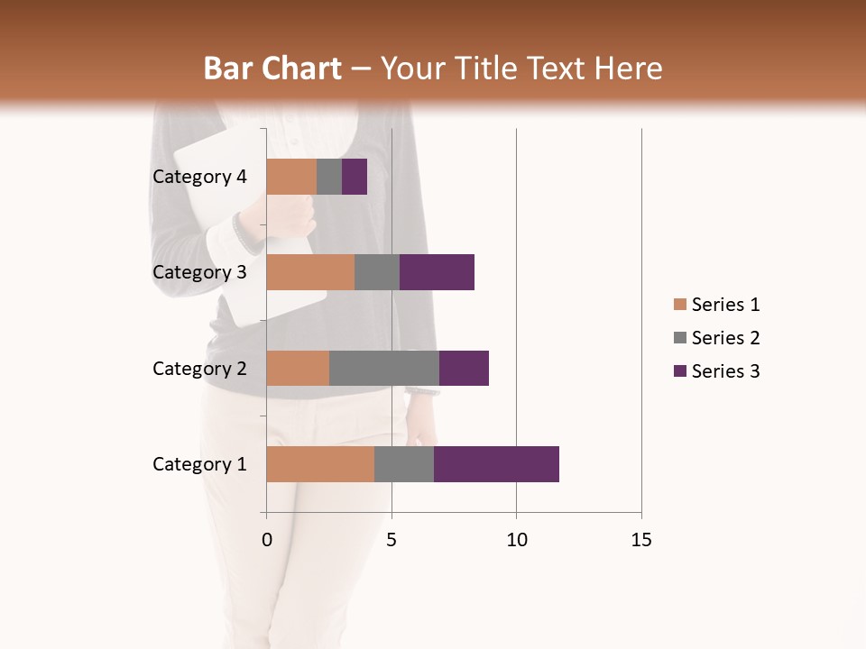A Woman Standing With A Piece Of Paper In Her Hand PowerPoint Template