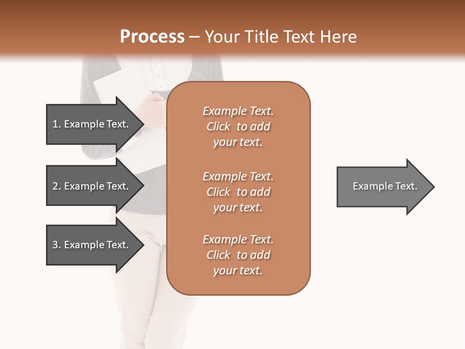 A Woman Standing With A Piece Of Paper In Her Hand PowerPoint Template
