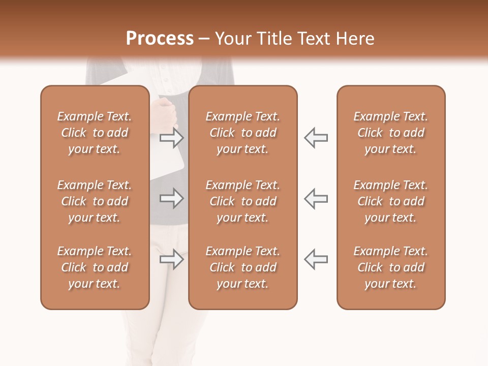 A Woman Standing With A Piece Of Paper In Her Hand PowerPoint Template