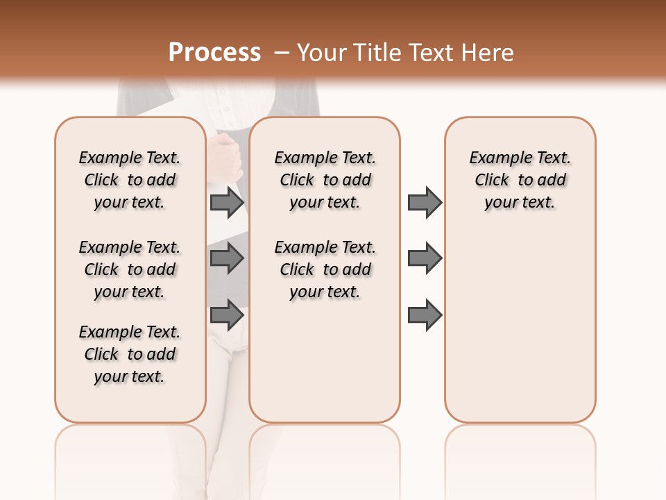 A Woman Standing With A Piece Of Paper In Her Hand PowerPoint Template