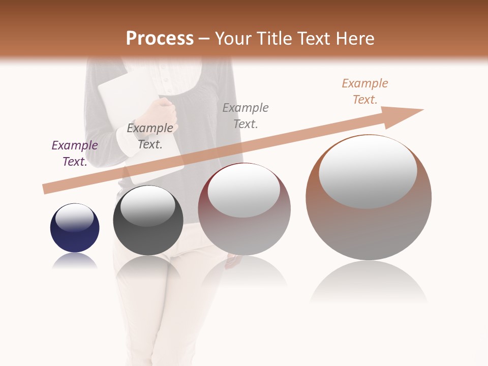 A Woman Standing With A Piece Of Paper In Her Hand PowerPoint Template