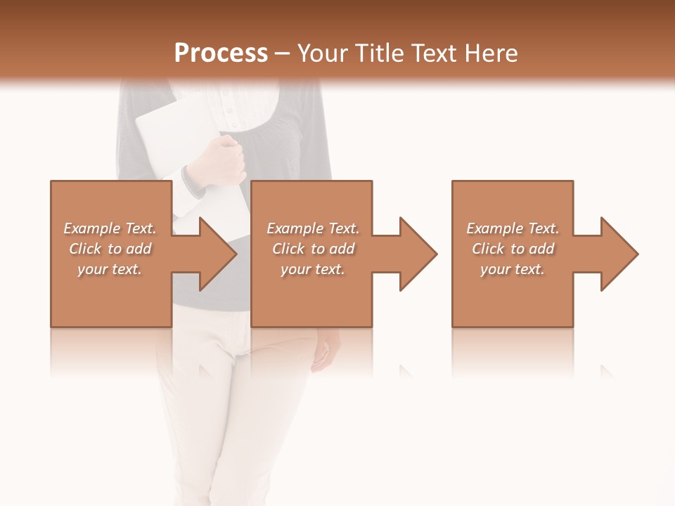 A Woman Standing With A Piece Of Paper In Her Hand PowerPoint Template