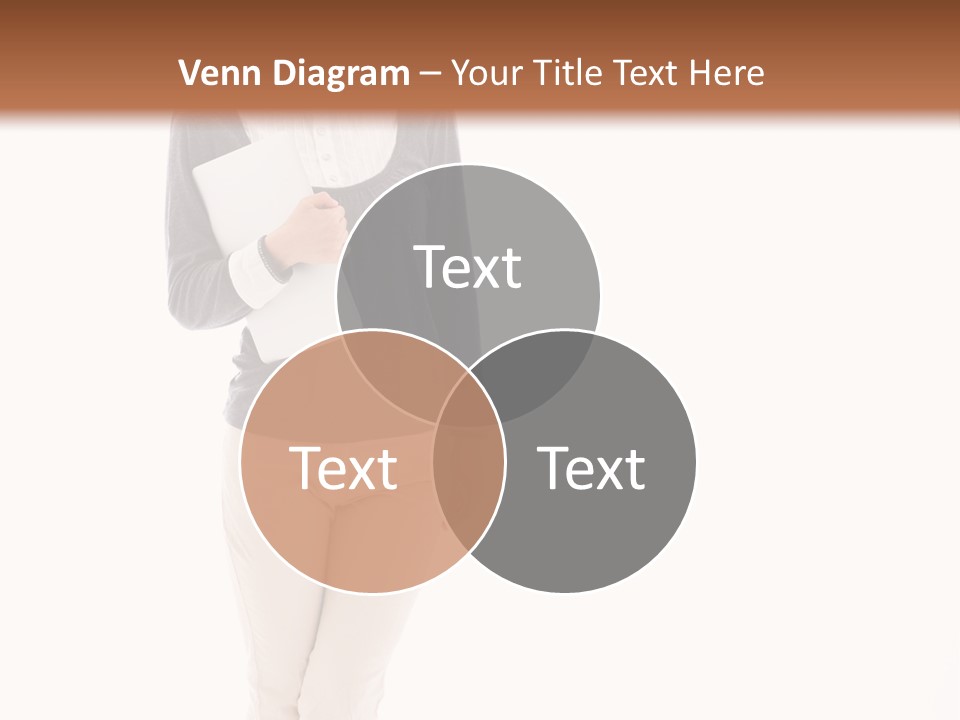 A Woman Standing With A Piece Of Paper In Her Hand PowerPoint Template