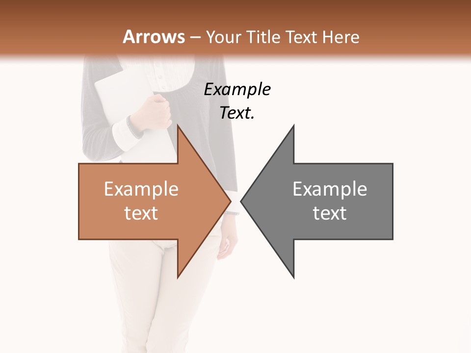 A Woman Standing With A Piece Of Paper In Her Hand PowerPoint Template