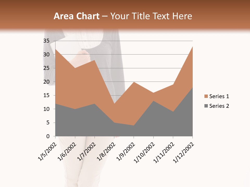 A Woman Standing With A Piece Of Paper In Her Hand PowerPoint Template