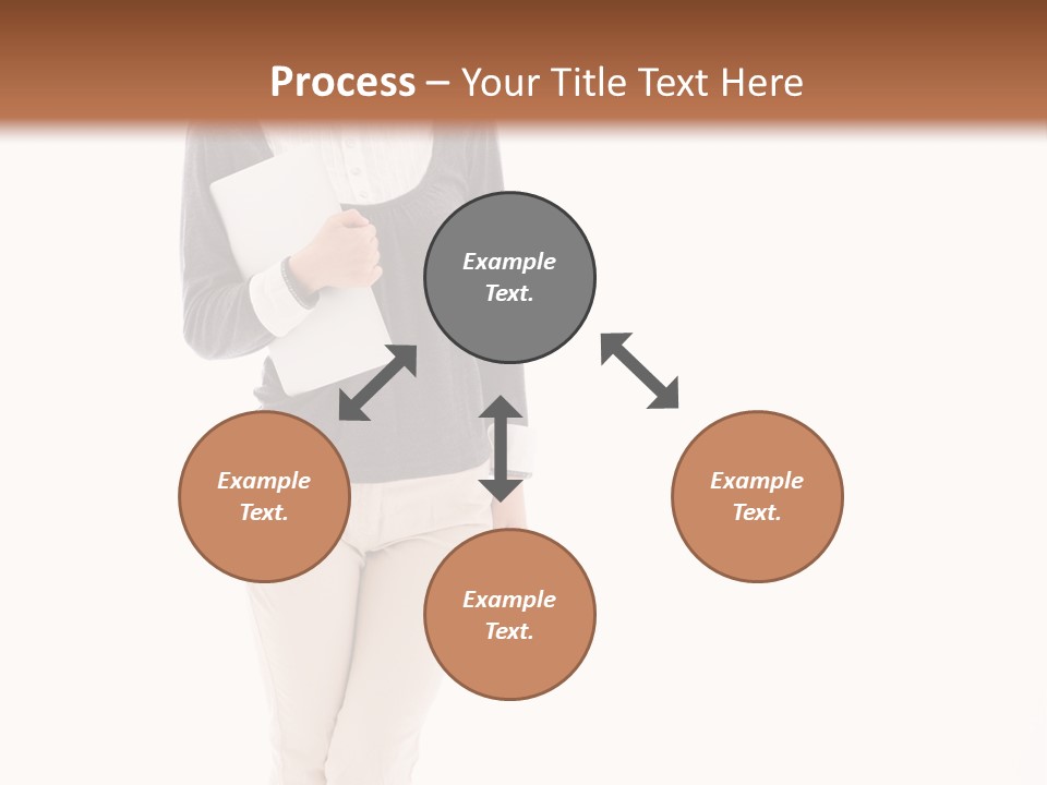 A Woman Standing With A Piece Of Paper In Her Hand PowerPoint Template