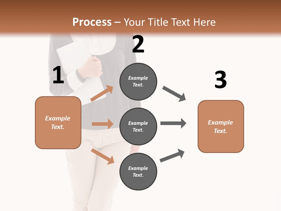 A Woman Standing With A Piece Of Paper In Her Hand PowerPoint Template