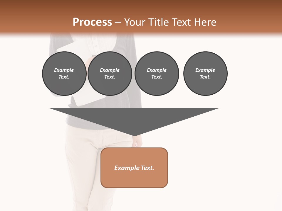 A Woman Standing With A Piece Of Paper In Her Hand PowerPoint Template