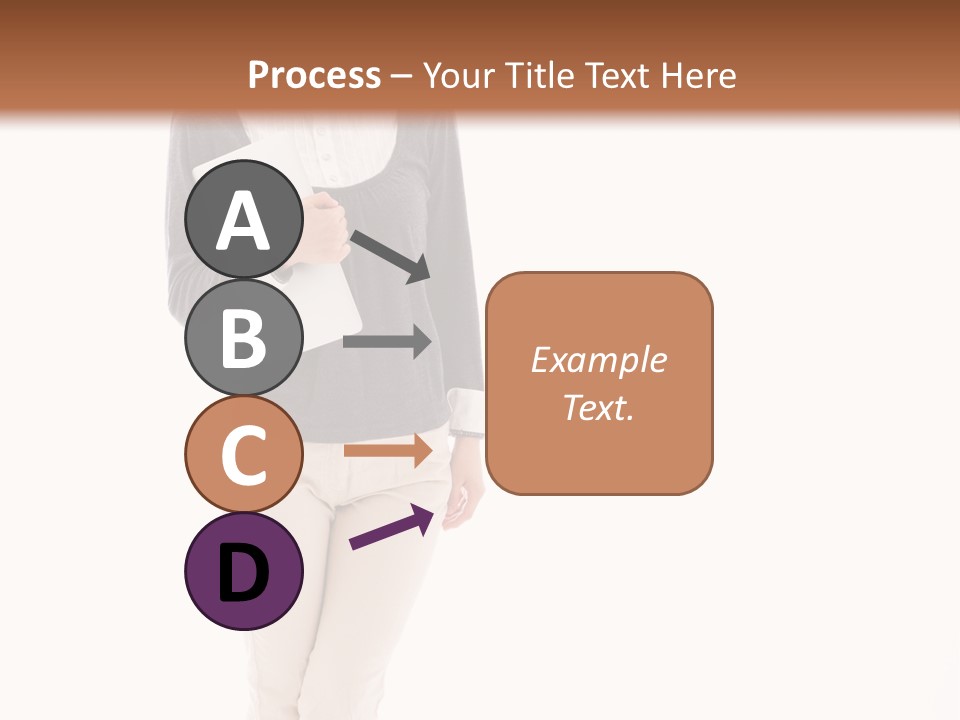 A Woman Standing With A Piece Of Paper In Her Hand PowerPoint Template
