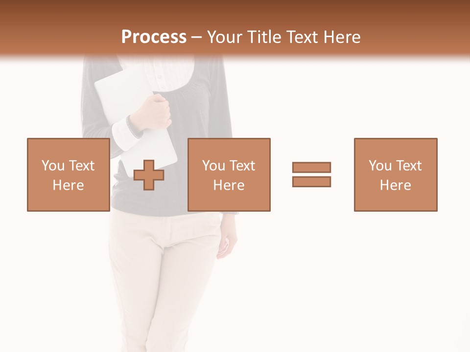 A Woman Standing With A Piece Of Paper In Her Hand PowerPoint Template