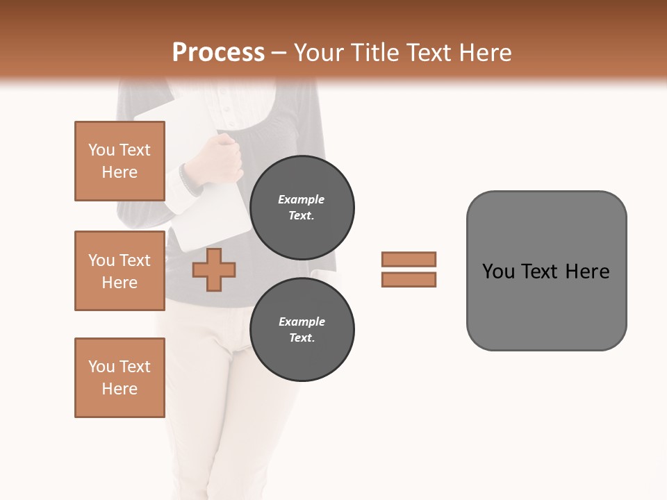 A Woman Standing With A Piece Of Paper In Her Hand PowerPoint Template