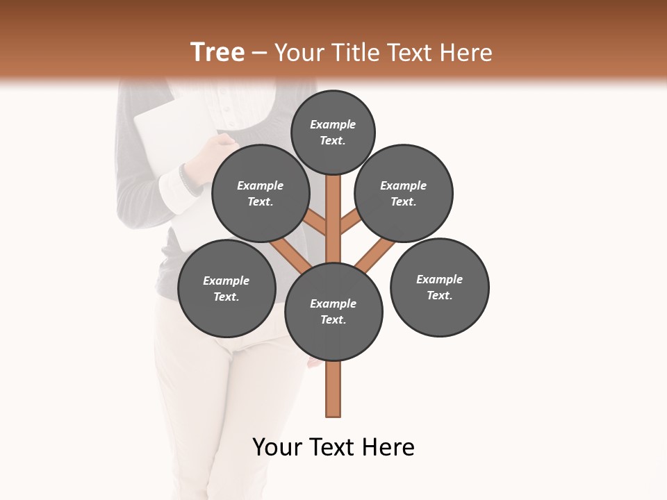 A Woman Standing With A Piece Of Paper In Her Hand PowerPoint Template