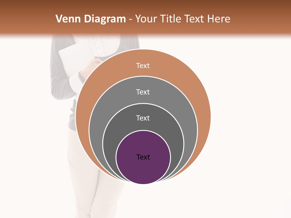 A Woman Standing With A Piece Of Paper In Her Hand PowerPoint Template