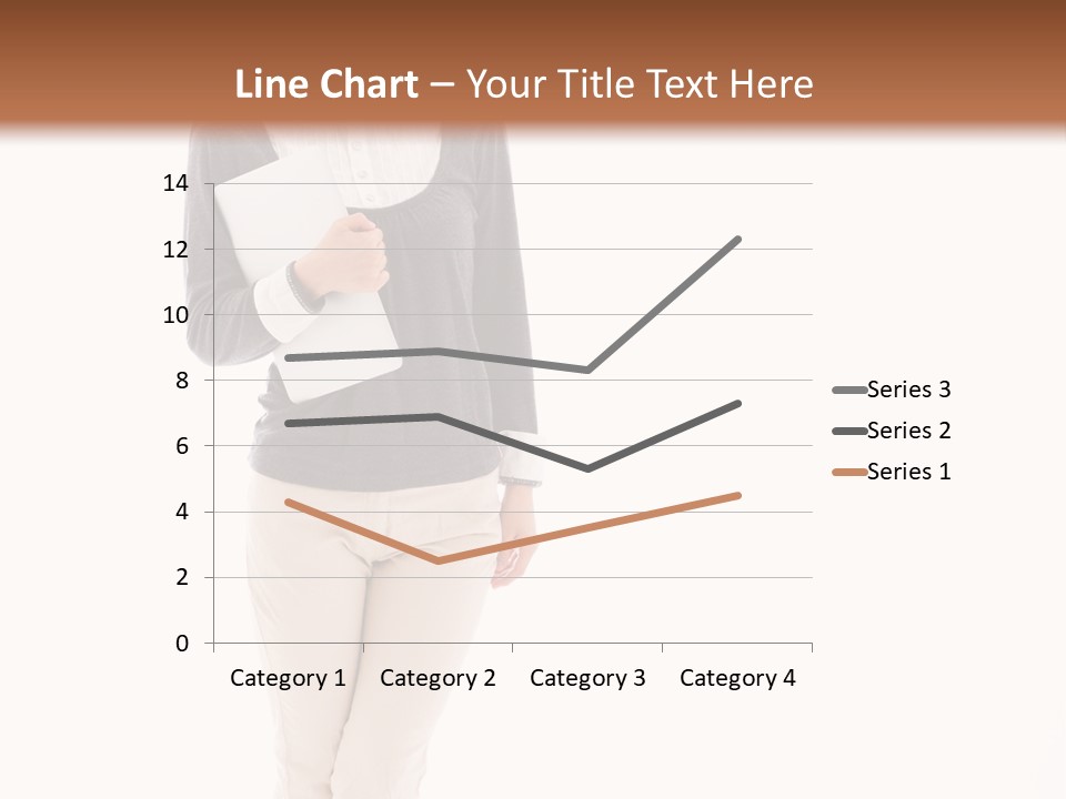 A Woman Standing With A Piece Of Paper In Her Hand PowerPoint Template