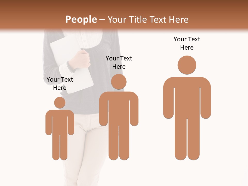 A Woman Standing With A Piece Of Paper In Her Hand PowerPoint Template