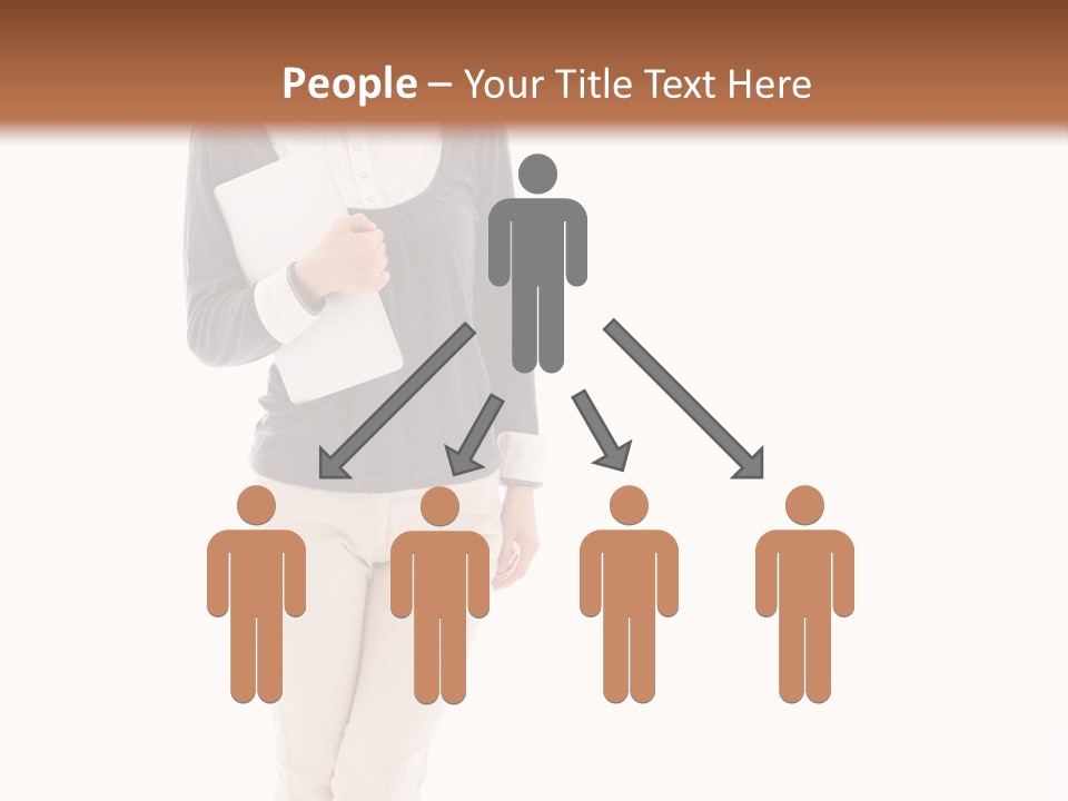 A Woman Standing With A Piece Of Paper In Her Hand PowerPoint Template