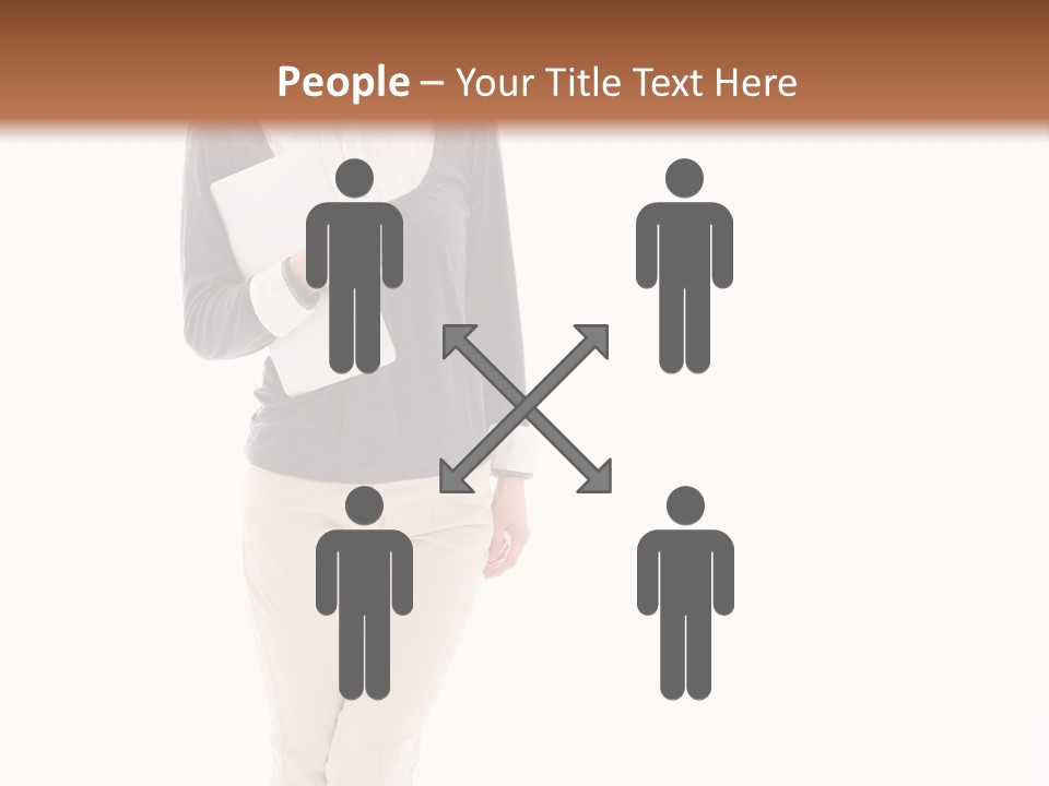 A Woman Standing With A Piece Of Paper In Her Hand PowerPoint Template