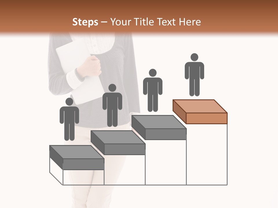 A Woman Standing With A Piece Of Paper In Her Hand PowerPoint Template