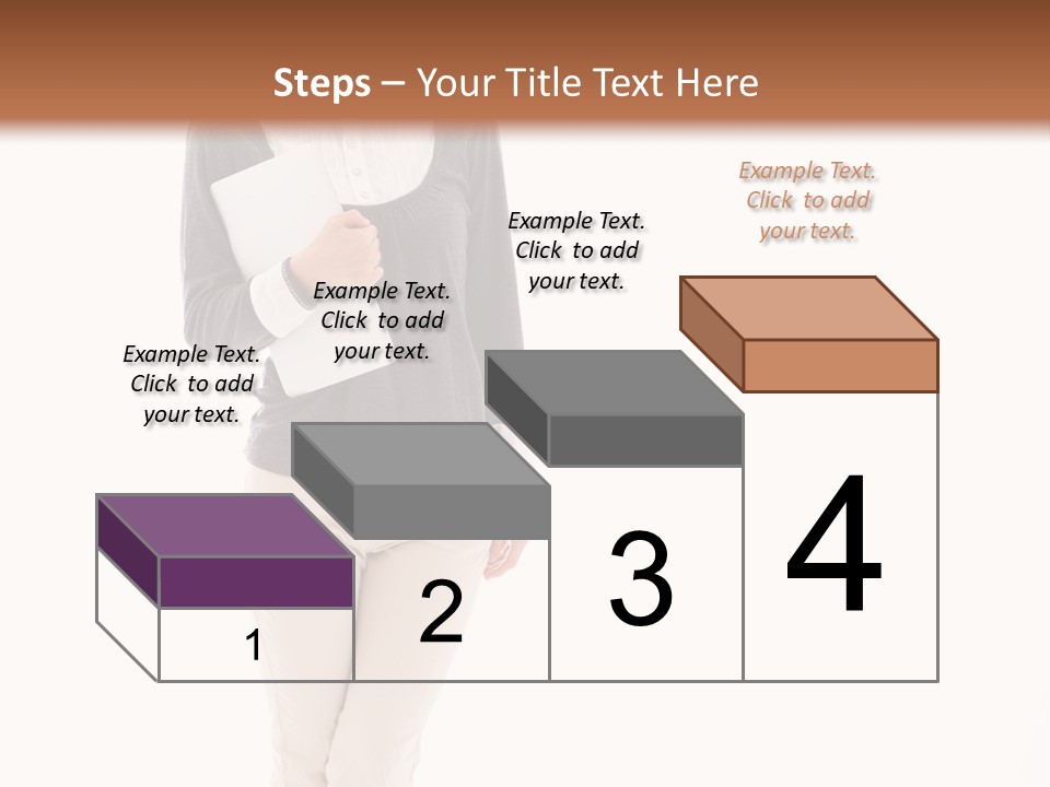 A Woman Standing With A Piece Of Paper In Her Hand PowerPoint Template