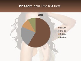 A Woman With Long Dark Hair Is Posing For A Picture PowerPoint Template