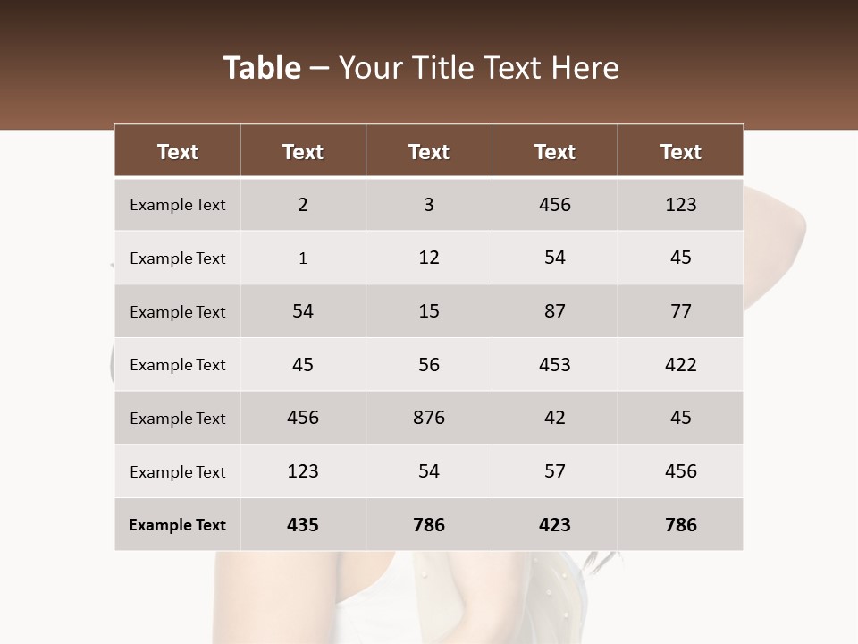 A Woman With Long Dark Hair Is Posing For A Picture PowerPoint Template